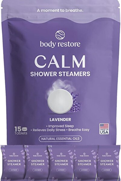Body Restore Lavender Aromatherapy Bath Bombs 15 Pack - Relaxation Shower Ste...
