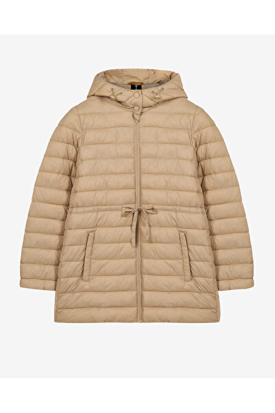 SKECHERS W Padded Long Light Jacket Kadın Bej Mont S2520206-1345