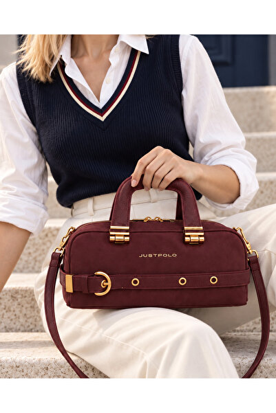 Just Polo Suede Women's Hand and Shoulder Bag
