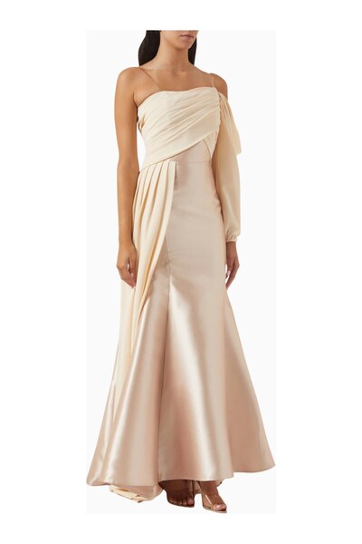 AC BY AANCHAL CHANDA Asymmetrical Panel Long Women's Dress