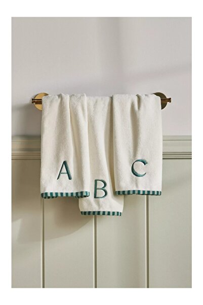 Anthropologie Monogram 100% Cotton Embroidered Hand Towel