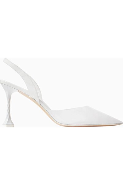 Private Collection Eva Slingback Pumps, Transparent Pvc, 95 mm Sculptural Hee...