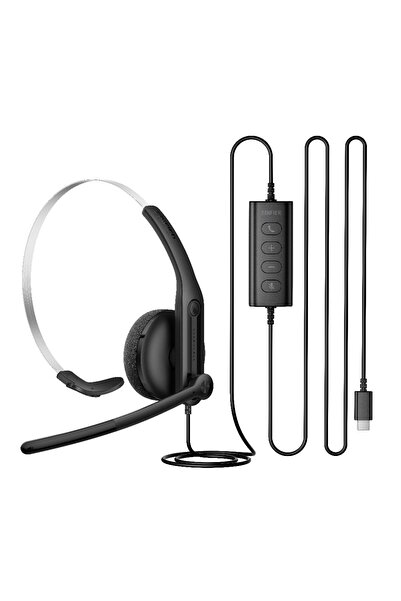 Edifier CC100 USB-C/USB-A Kablolu Mono Çağrı Merkezi Kulaklığı – AI Mikrofon ...