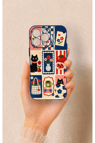 Vip Case Cute Cat and Flower Pattern Silicone Case Compatible with iPhone 13 ...