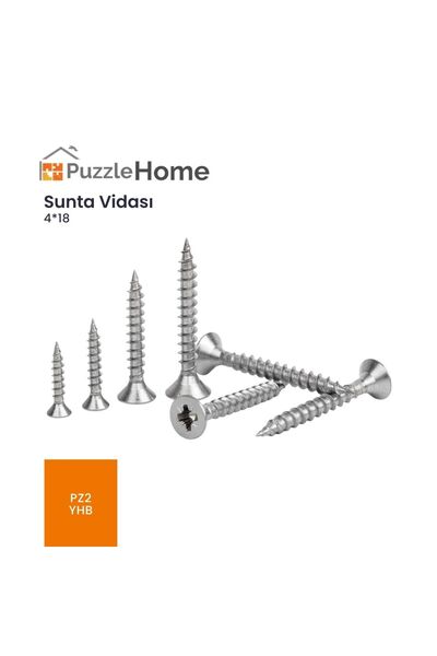4 * 18 Sunta Vidası 50 Adet Yhb