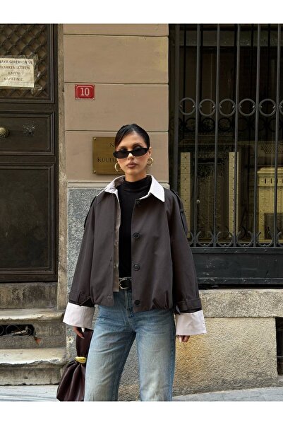 Ekim Store Collar Cuff Shirt Detail Trench Coat
