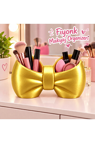 PİYATECH Bow Design Makeup Organizer 16X10 cm – Cosmetic and Makeup Supplies ...