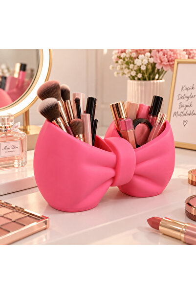 PİYATECH Bow Design Makeup Organizer 16X10 cm – Cosmetic and Makeup Supplies ...