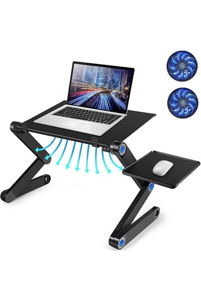 XICEN Laptop Table, Height Adjustable Portable Laptop Desk, Foldable Table Wo...