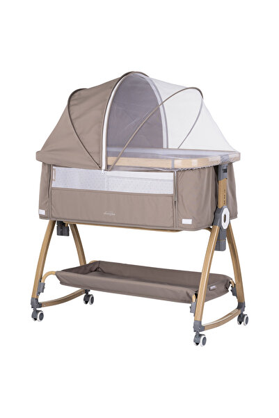 Chipolino Patut co-sleeper Charisma cu laterala culisanta latte wood