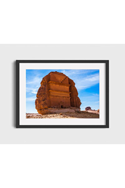 ALAYRA International Hegra Al-Ula Tomb Landscape (30x40 cm) With Outer Frame ...