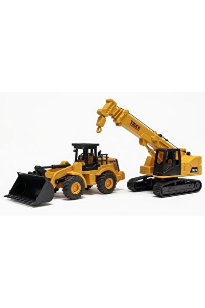 EXCAVATOR Set de 2 vehicule de construcții cu fricțiune și lumini 38cm