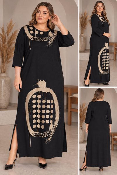 Espira Stylish Design Plus Size Dress Printed