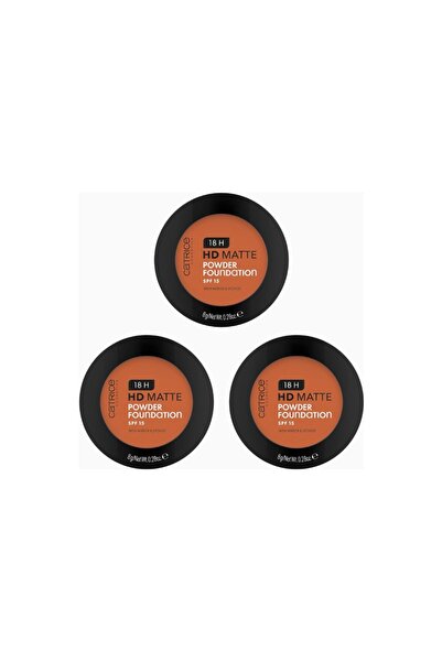 Catrice 18H Hd Matte Powder Foundation Set of 3 Long-Lasting, Spf 15, Mattify...