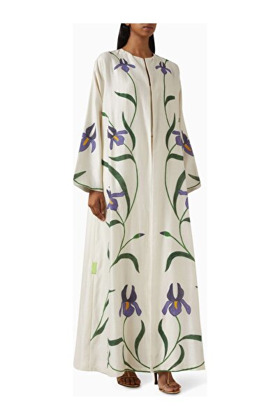 Hessa Falasi Luxuriously Designed Floral Patterned Abaya Stylish and Comforta...