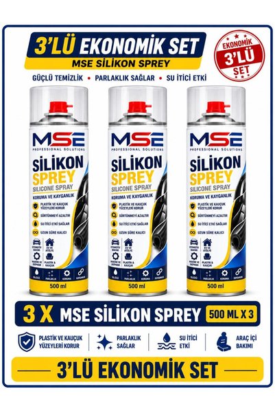 Silikon Sprey 3 adet 500 ml