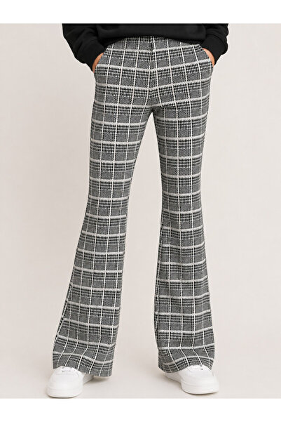 Victor and Jane Girls Checkered Flared Leg Pants