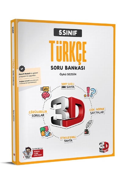 3D Yayınları 5. Sınıf Türkçe Soru Bankası
