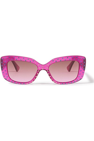 Kurt Geiger Shoreditch Gem Rectangle Sunglasses Uv Protection