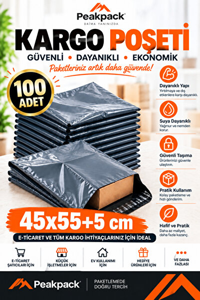 CEPSİZ KARGO POŞETİ 45X55+5CM 100 ADET