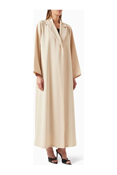 Hessa Falasi Elegant A-Line Notch Collar Abaya with Comfortable and Stylish D...