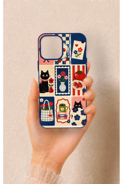 Vip Case حافظة سيليكون متوافقة مع هاتف iPhone 12 Pro Max بنمط قطة وزهرة لطيفة