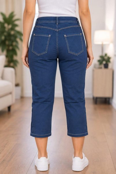BONİTA On Cep Ustu 3 Dikis Arka Cep Tas Dikis 5 Cep Thin Jeans Capri