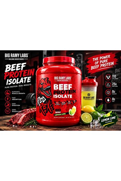 BIG RAMY LABS بيج رامي لابس ريد ريس بيف ايزوليت بروتين, ليمون ليم (حمضيات), 4...