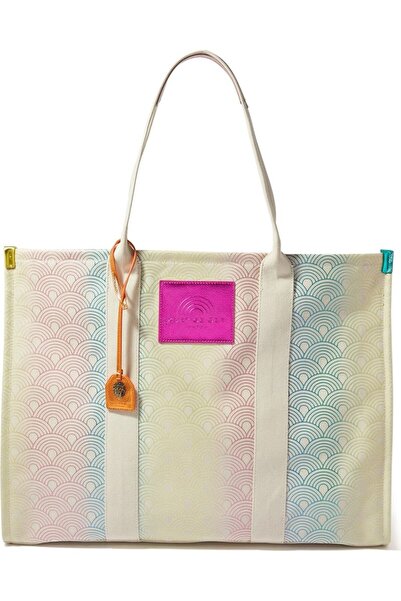 Kurt Geiger XXL Southbank Tote Bag 55X40X13 cm Denim Fabric Expandable Design