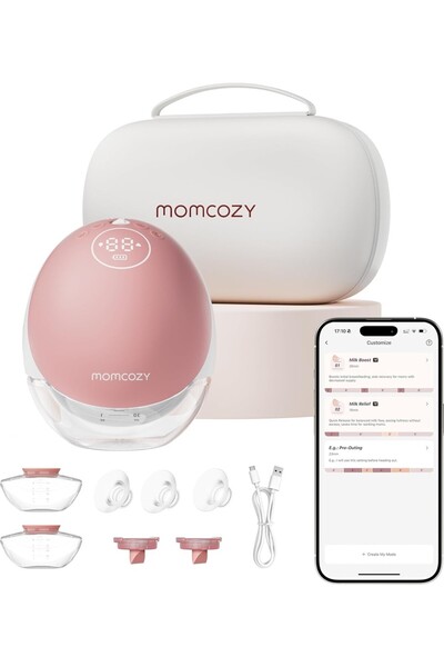 Momcozy M9 Hands-Free Breast Pump, App-Controlled, 15 Levels