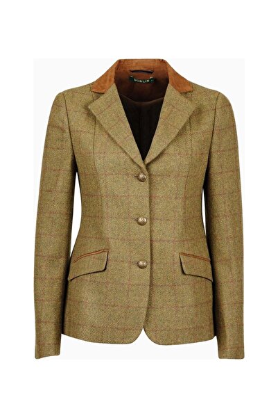 Dublin Albany Women's Tweed Riding Jacket with Suede Detail