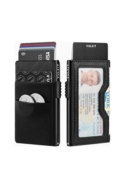 VULKIT Rfid Protected Unisex Card Holder Wallet with Edc Compartment