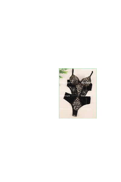 Genel Markalar leopar destekli babydoll