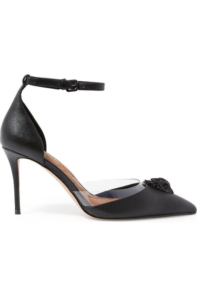 Kurt Geiger Belgravia D'Orsay Black Ankle Strap Heeled Shoes