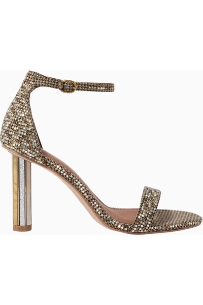 Kurt Geiger Perspex 90 Crystal Houndstooth Sandals with 90mm Heel and Elegant...