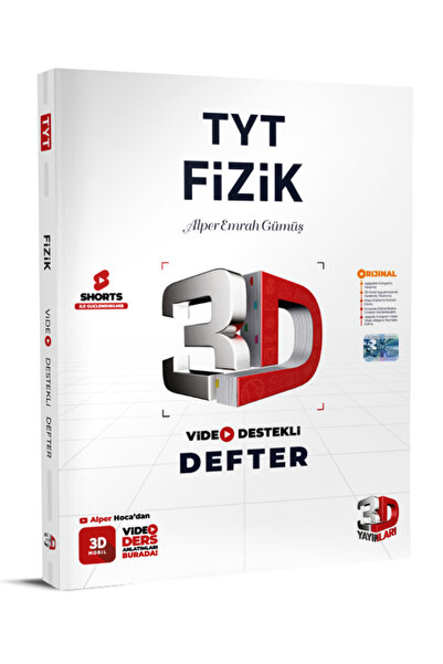3D Yayınları TYT Fizik 3 D Yayınları Video Destekli Defter VDD