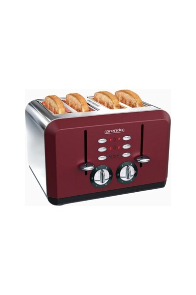 Arendo 4 Slice Stainless Steel Automatic Toaster 1630W