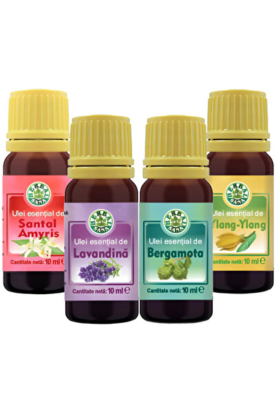 Herbal Sana Kit 4 uleiuri esentiale Combaterea ԁepreѕiei si аnхietӑƫii 4x10ml