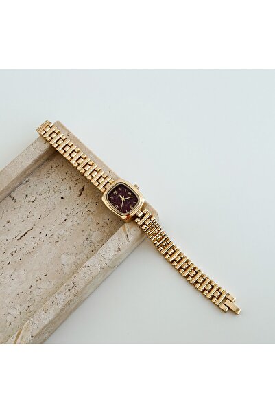 Boise Atelier Solange Gold-Red Watch |   Clock