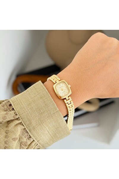 Boise Atelier Solange Gold-Gold Watch |   Clock