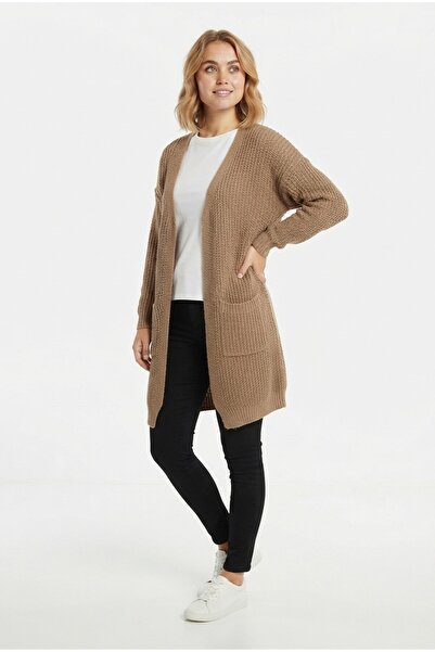 Şeker Portakalım Cardigan gros din tricot pentru femei, cu buzunare plate, de...