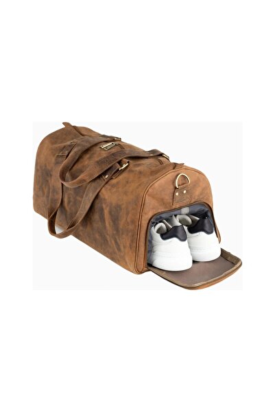 Berliner Bags Oslo Vintage Genuine Leather 50L Unisex Travel and Sports Bag