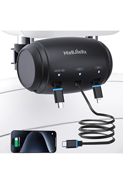 GENERAL MAGJIEYX Multi Car Retractable Charging Station Box 3 in 1 Car Backse...