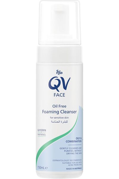 QVT QV Face Oily Skin Foam Cleanser 150ml - Refreshing Daily Cleanser for Oil...