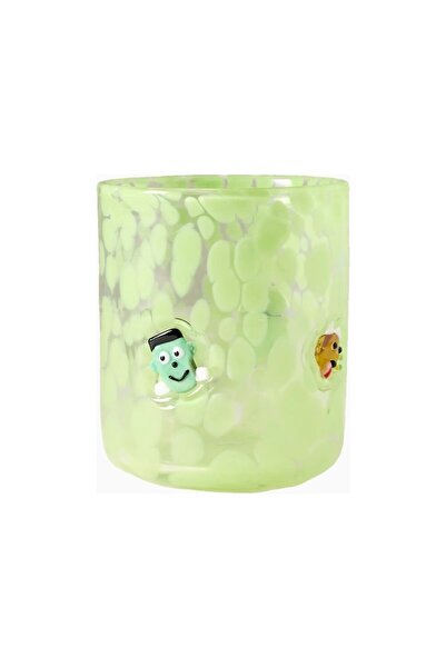 Anthropologie The Mystic Icon Hand-Embroidered Bead Detailed Glass Juice Cup