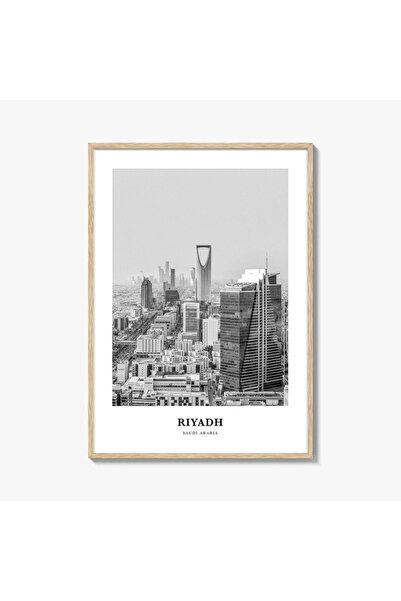 ALAYRA International Riyadh Cityscape Poster (30x40 cm) With Outer Frame for ...
