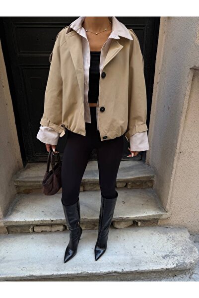 Ekim Store Collar Cuff Shirt Detail Trench Coat