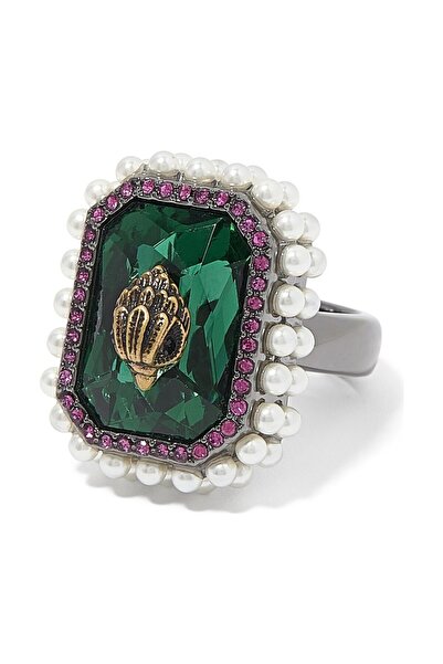 Kurt Geiger Emerald Cocktail Ring - Green
