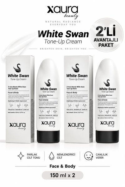 Xaura Beauty White Swan Tone-Up Cream 150 ml 2 Adet