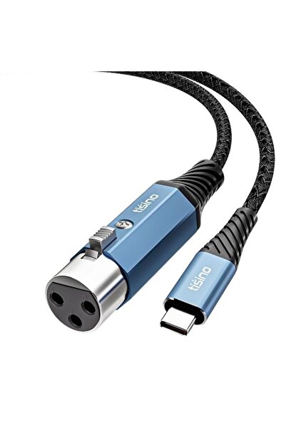 GENERAL Tisino XLR Female to USB-C Microphone Cable, 32Bit 384kHz HiFi DAC, 3 m